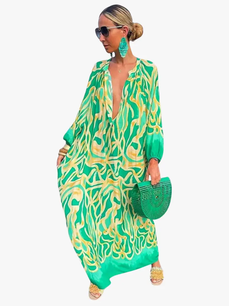 BOHEMIAN MAXI KAFTAN DRESS FOR WOMEN