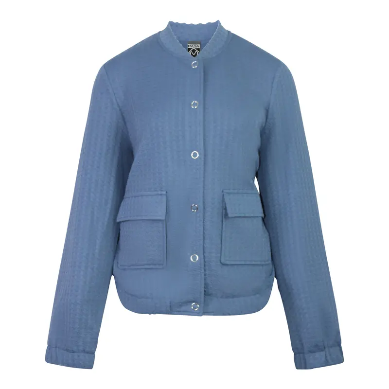Bomber Vestjasje Pied de Poule Blauw