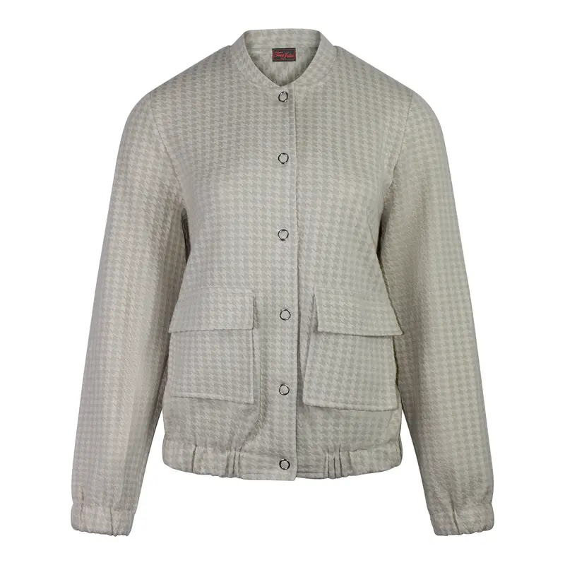 Bomber Vestjasje Pied de Poule Cream