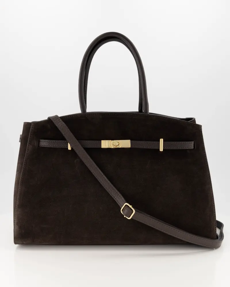 Braga Tas Donkerbruin Suede