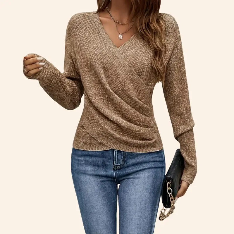 Britt™ | Elegant V-Neck Sweater