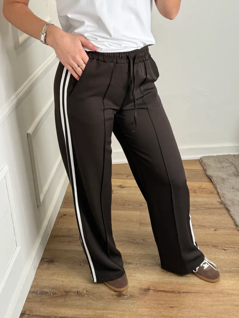 Broek met bies zijkant lang - brui