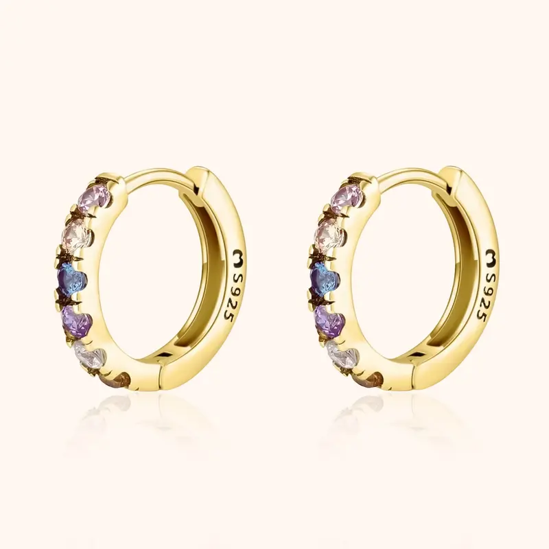 Bunte Zirkonia-Ohrringe - Aureline | Shop Nory
