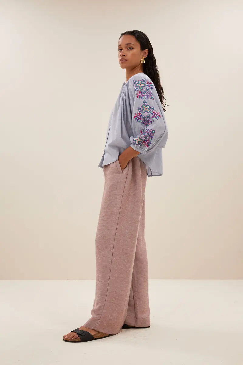 By-Bar becky pinstripe blouse indy grey
