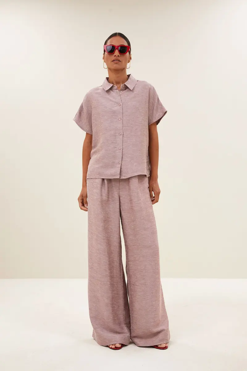 By-Bar celin gloss pants mellow rose
