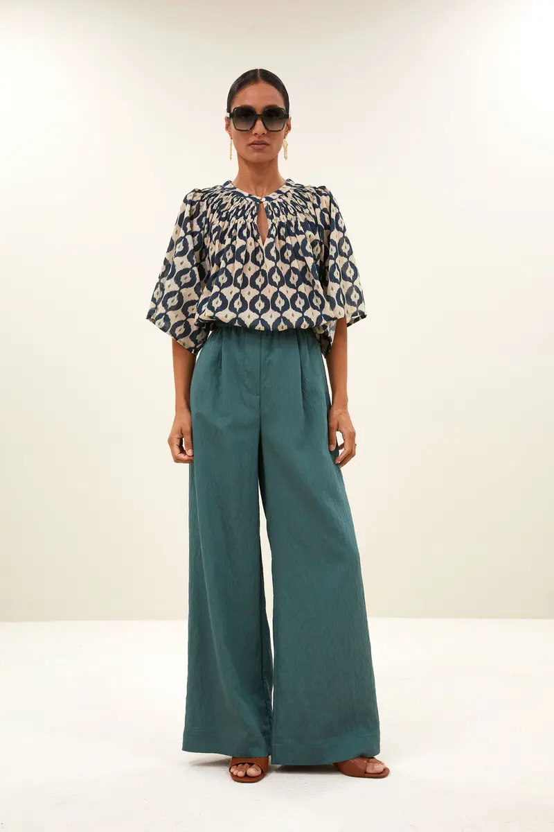 By-Bar celin stripe pants vintage green