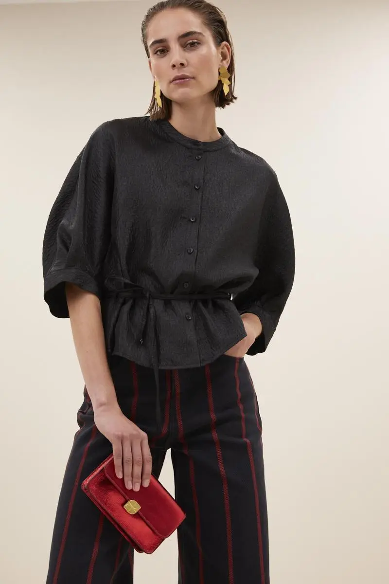 By-Bar christi bubble blouse black