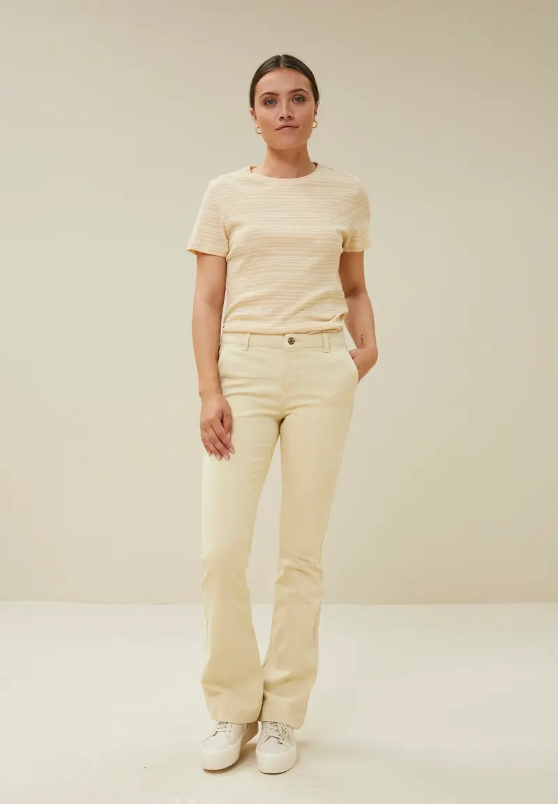 By-Bar Leila twill pant Vanille