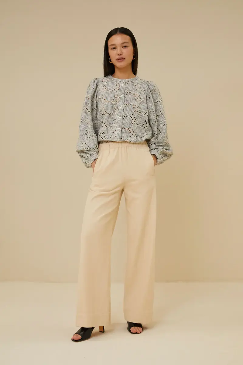 By-Bar mees twill pant grain