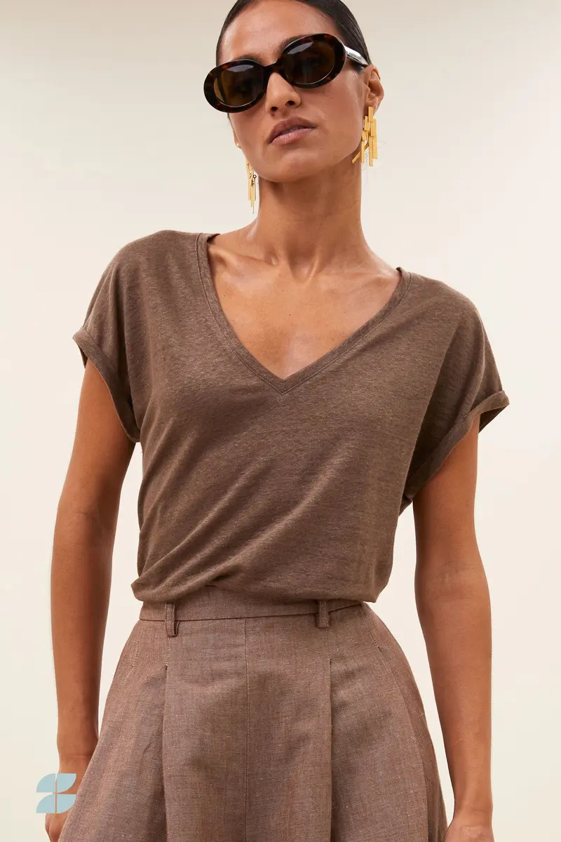 By-Bar momi linen top iced coffee