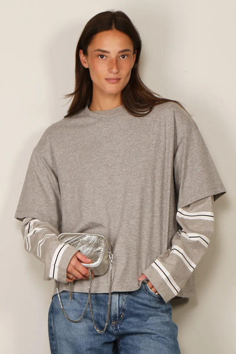 BYLOTTE Studios - T-shirt - Hailey Tee - Grey Melange