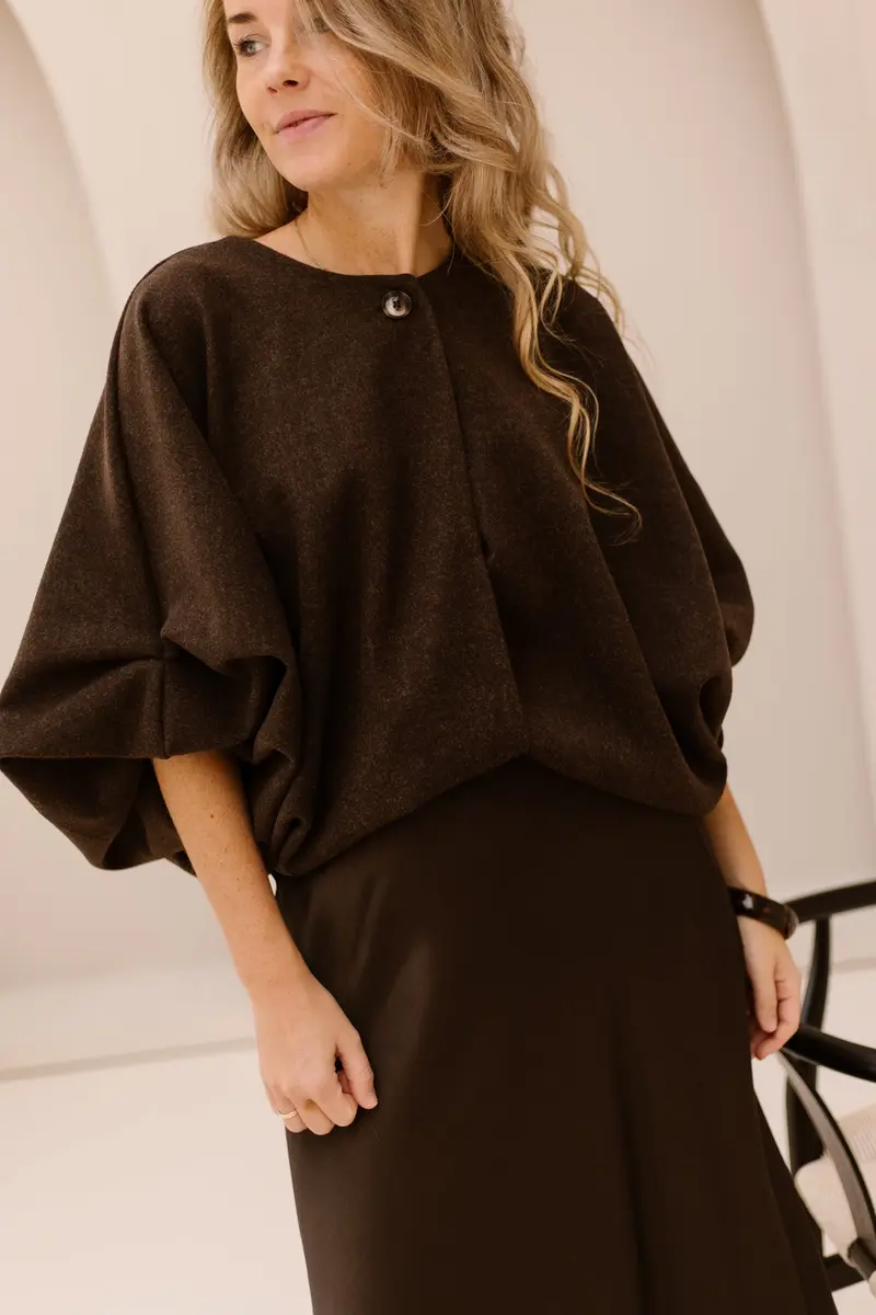 Cardigan-jacket brown