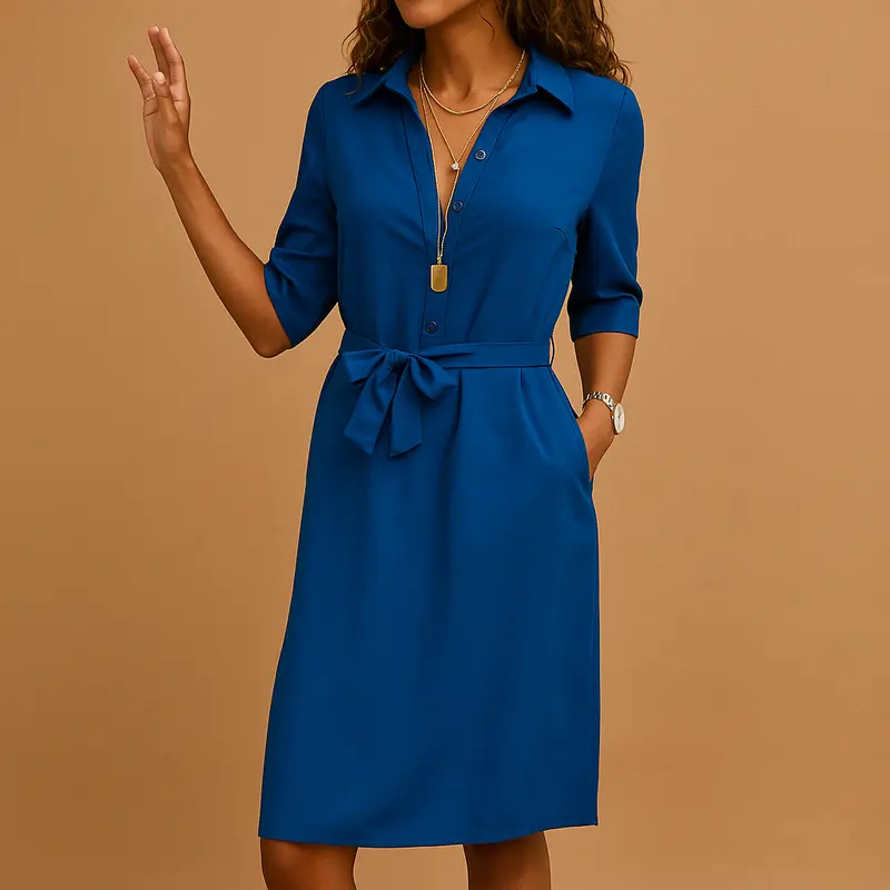 Carlena | Elegancka casualowa sukienka damska o podkreślonym kroju | Julia