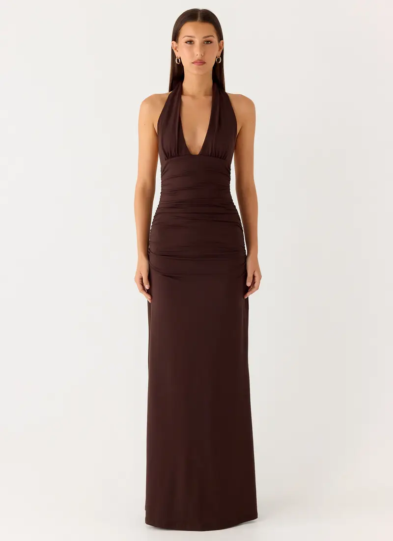 CARMEN | Maxikleid mit Geraffter Taille