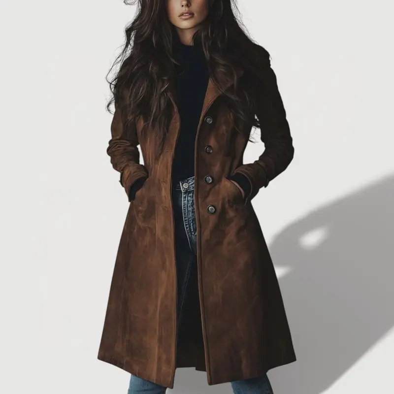CARMEN – SUEDE TRENCH COAT