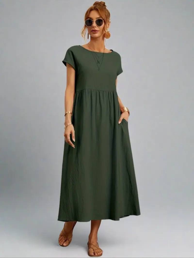Cassandra™ Elegant Round Neck Dress