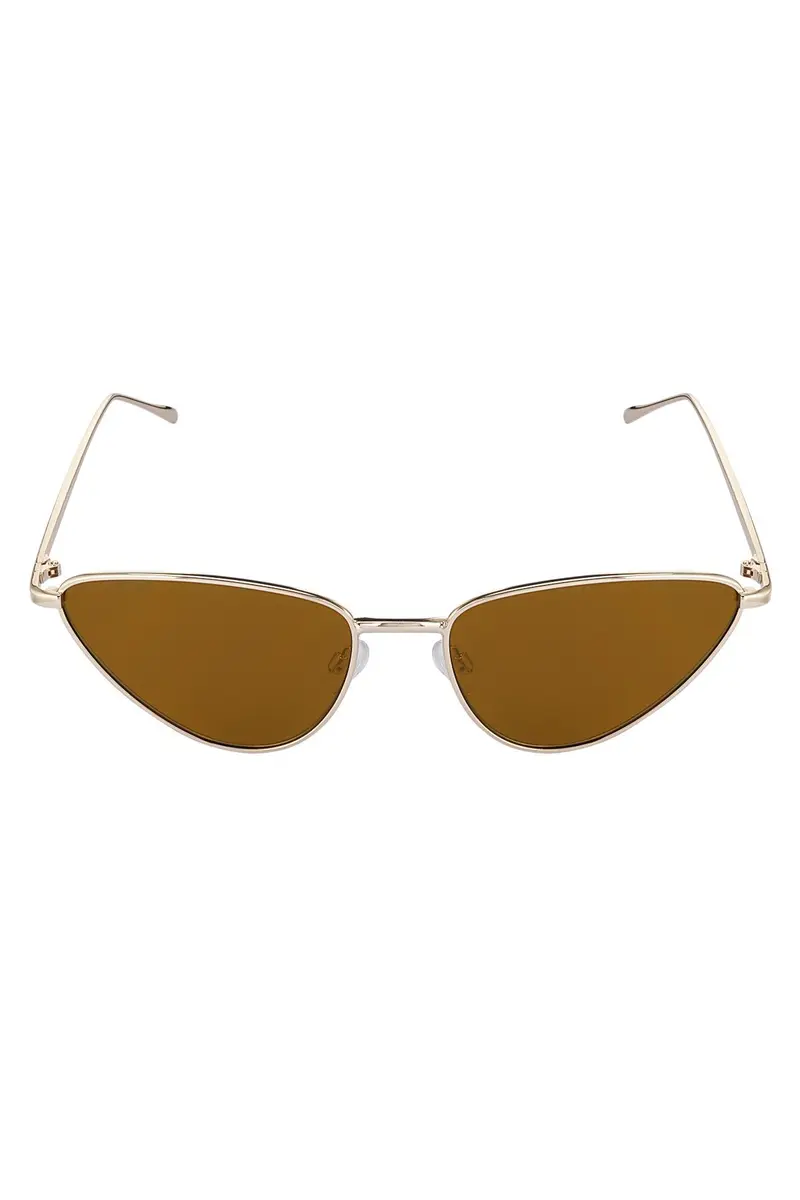 Cateye zonnebril bruin