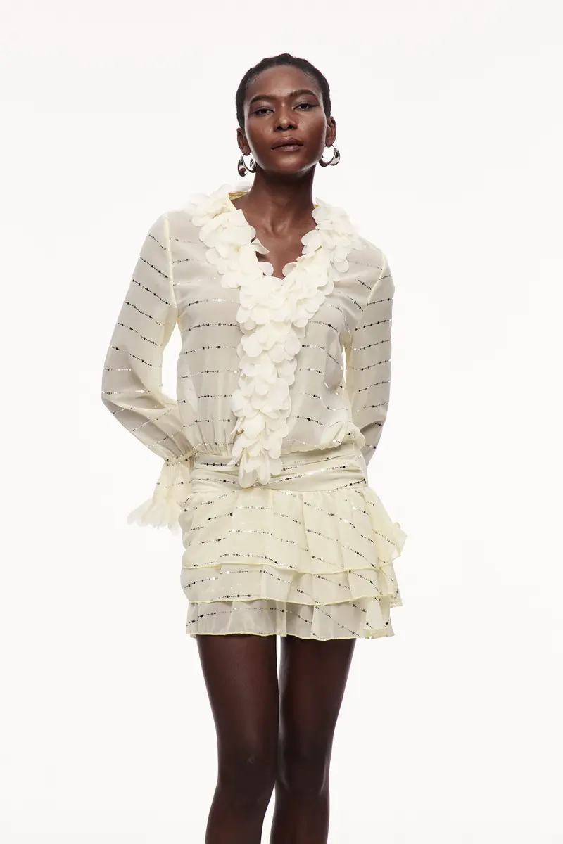 Cavan Sequin Ruffle Mini Dress