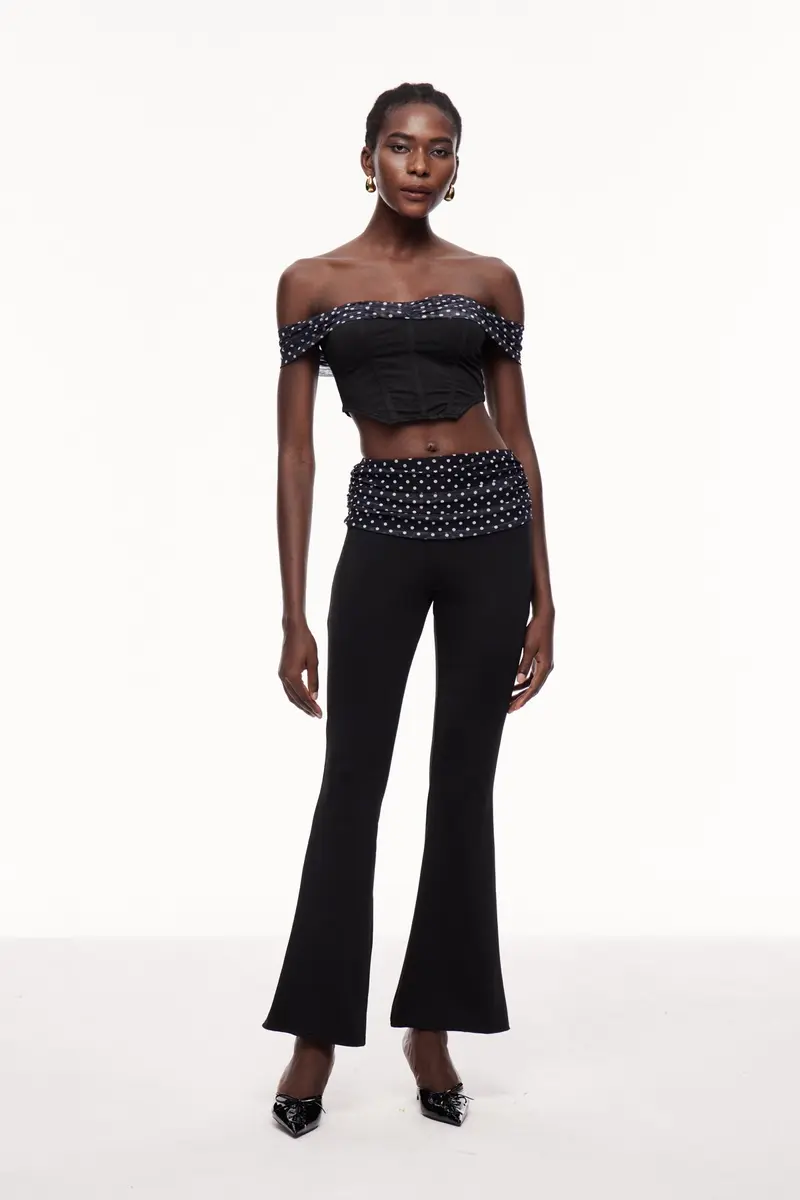 Cephas Dot Ruch Off Shoulder Pants Set