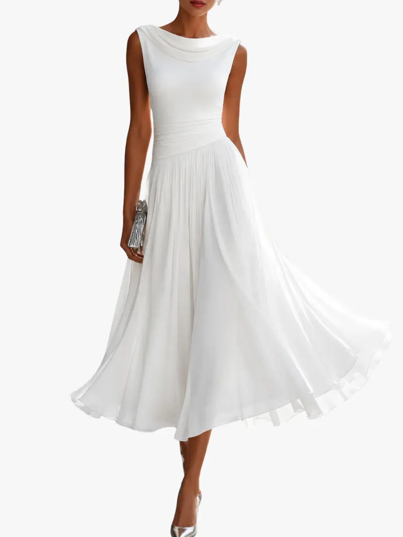 CHIC ELEGANT MIDI DRESS FOR WOMEN
