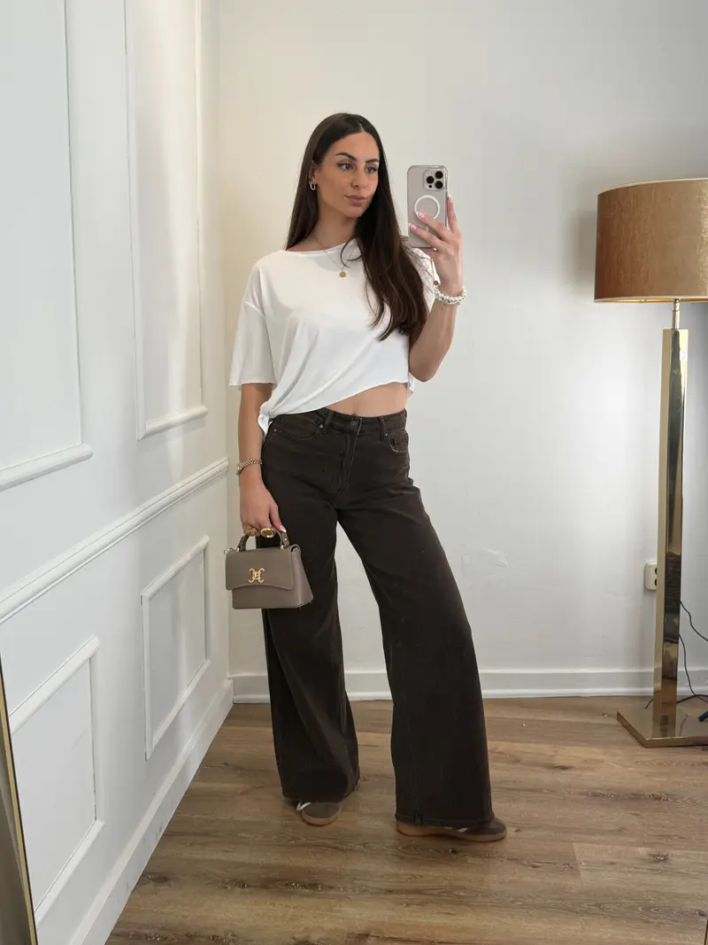 Chloe wide leg jeans tall bruin