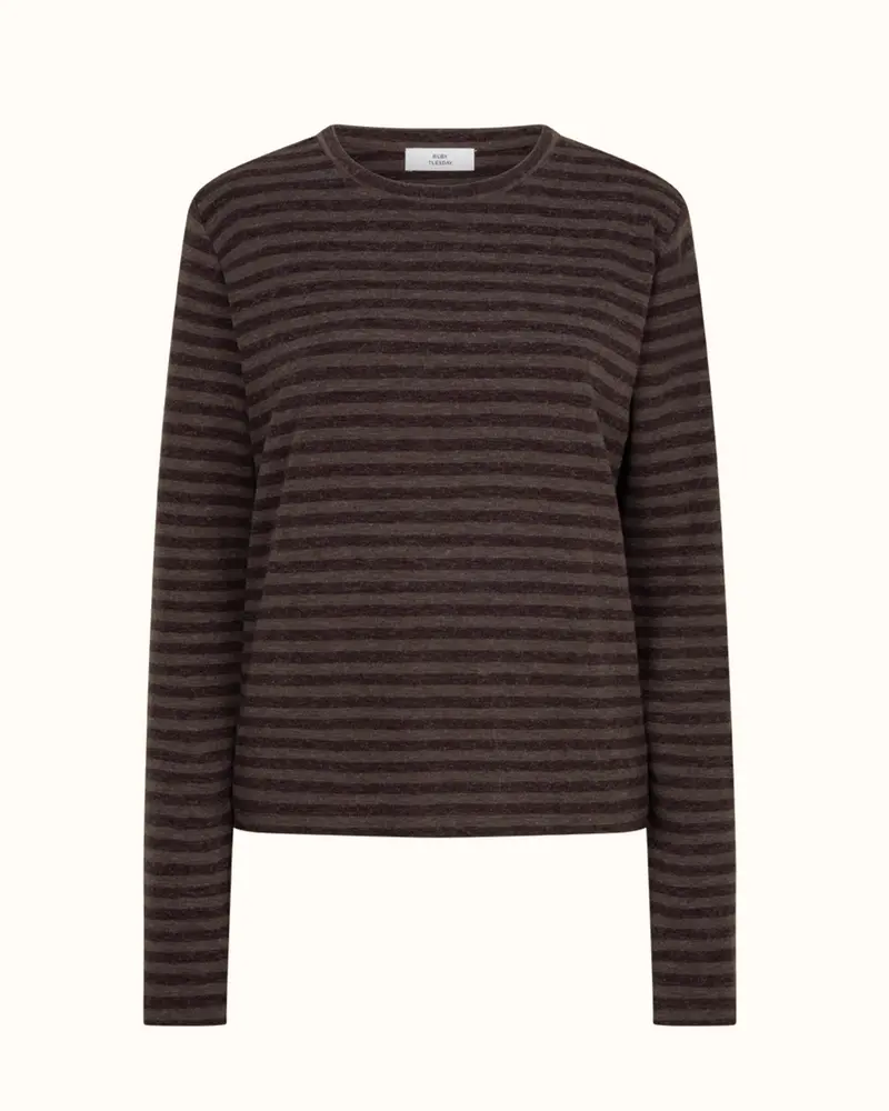 Chocolate Cibris Longsleeves Striped Tee