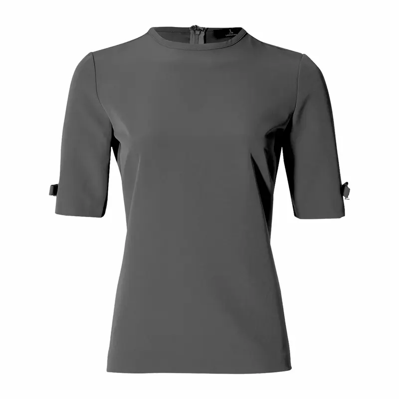 CLEAN TEE WITH BOWS - grey