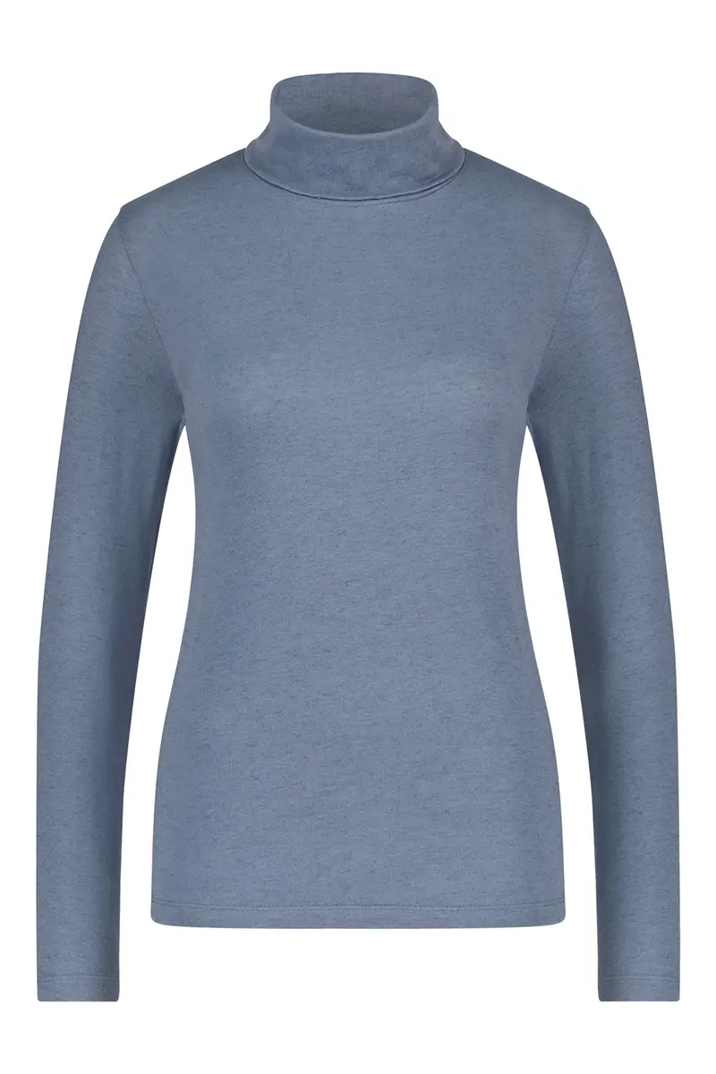 Clemence jersey t-shirt met col, Jeans