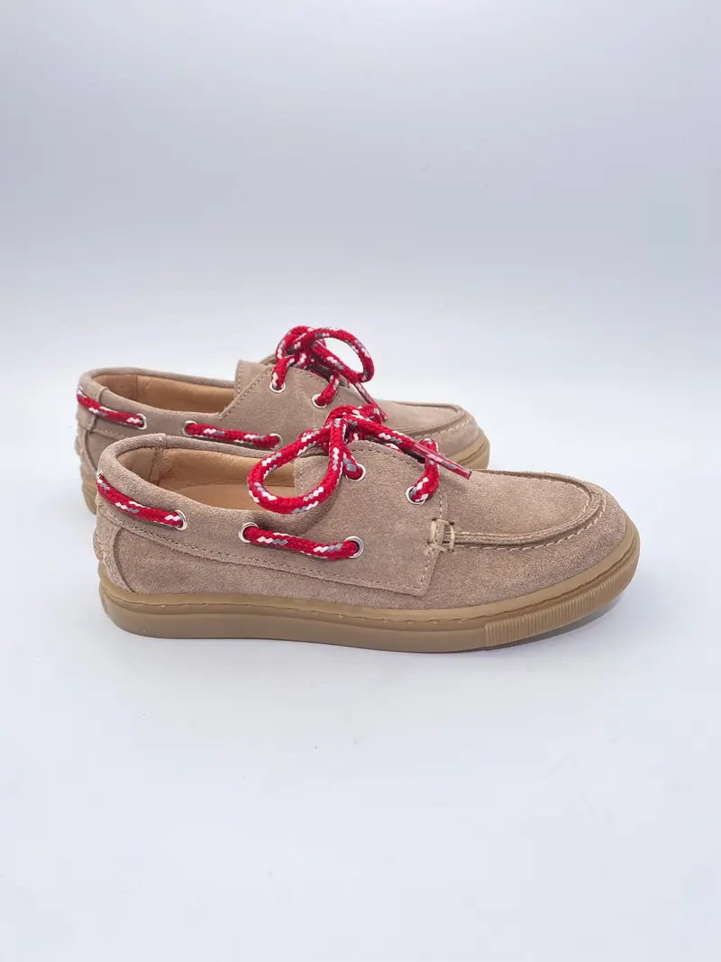 Clic! moccasin serraport laces taupe rode veter