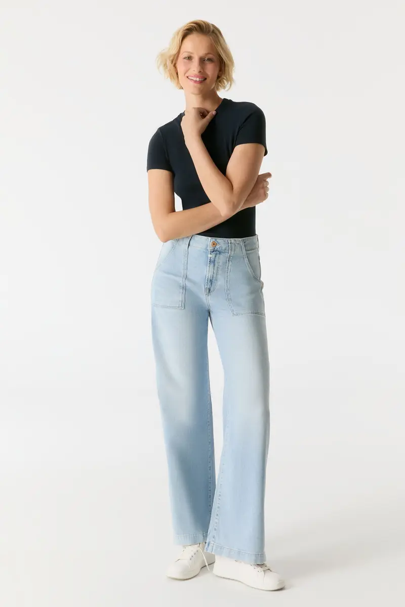 COJ jeans aqua blue Lulu lengte 30 high waist