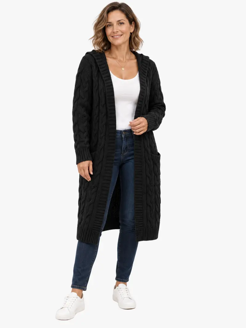 COLLARLESS CARDIGAN FOR WOMEN