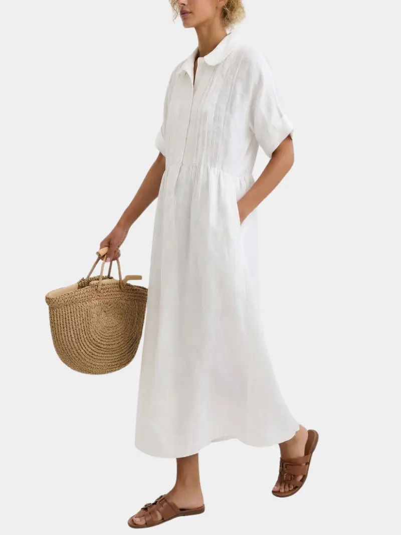 COTTON SHIRT DRESS FOR WOMEN