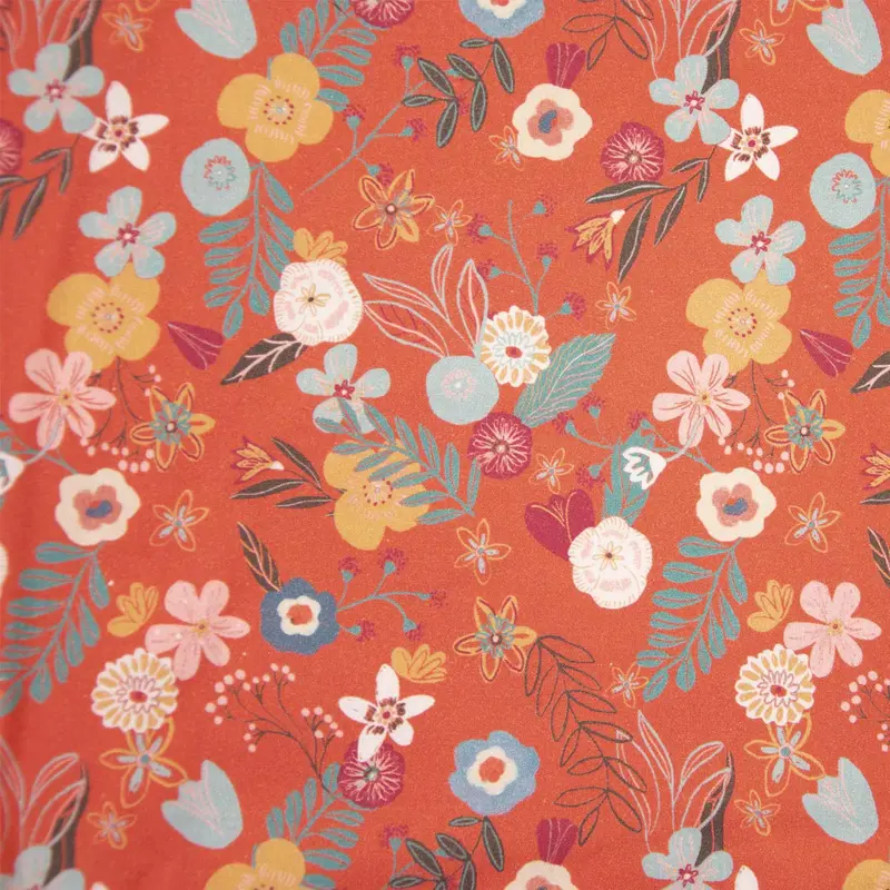 Coupon 55 CM - Katoen Poplin Stof Flowers Rights - Katia