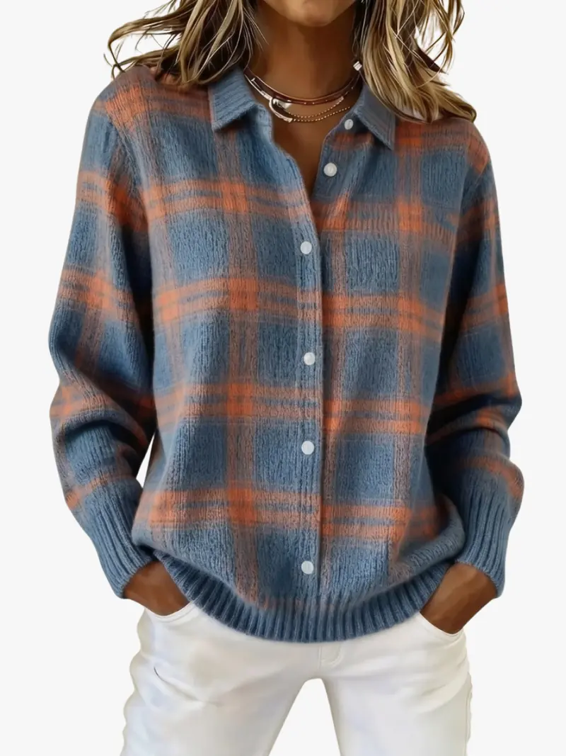 COZY COLLARED CARDIGAN FOR WOMEN