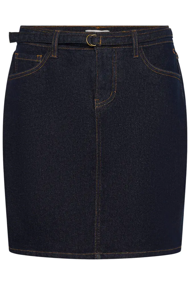Cream denim rok