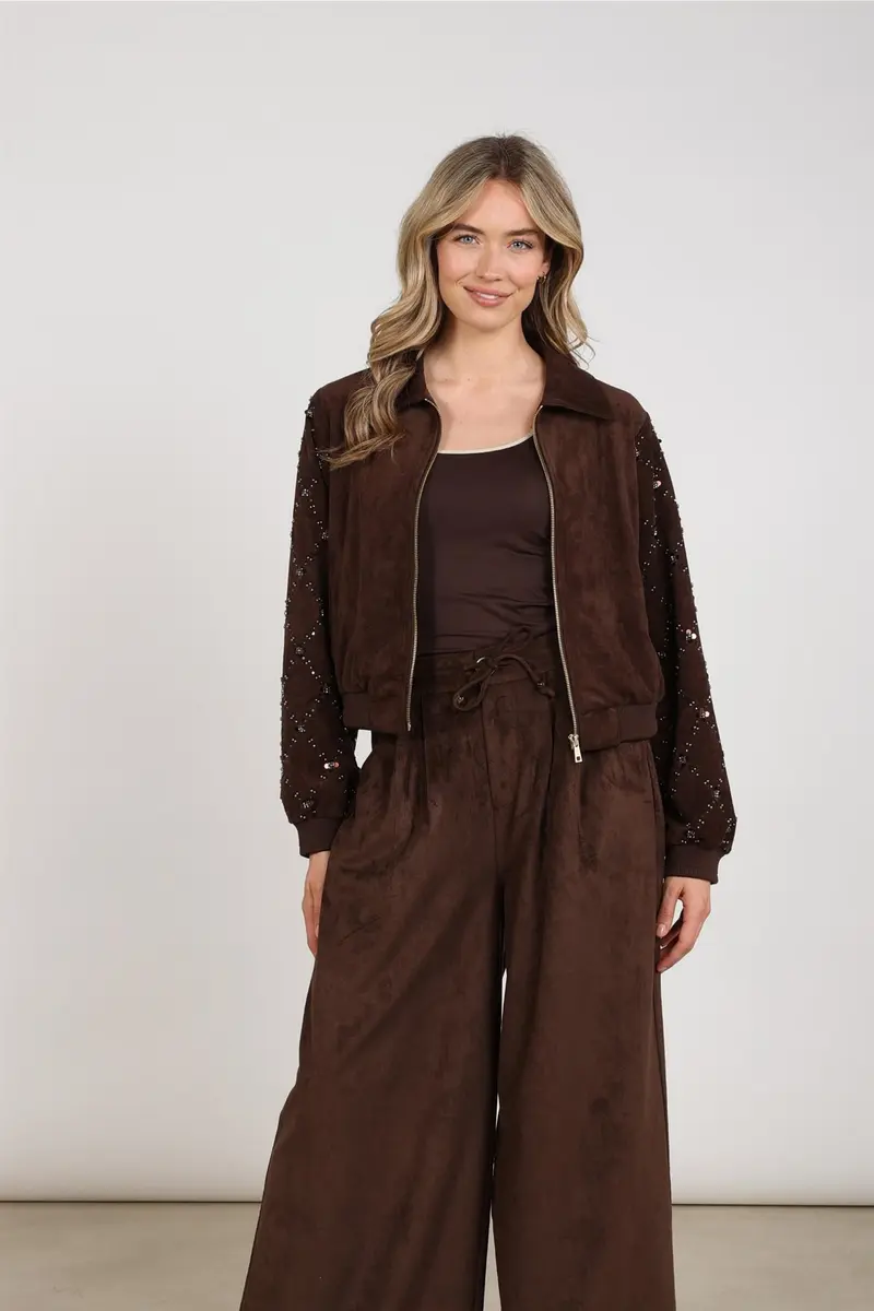 Daisy Bomber Suede