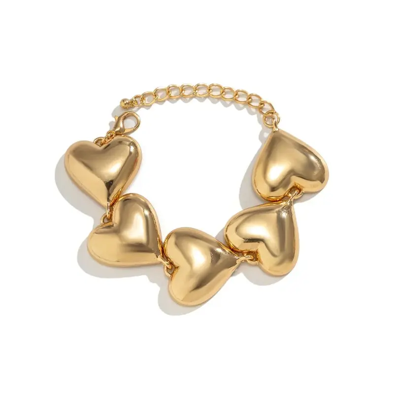 Damen Armband mit Herzgliedern | Shop Nory