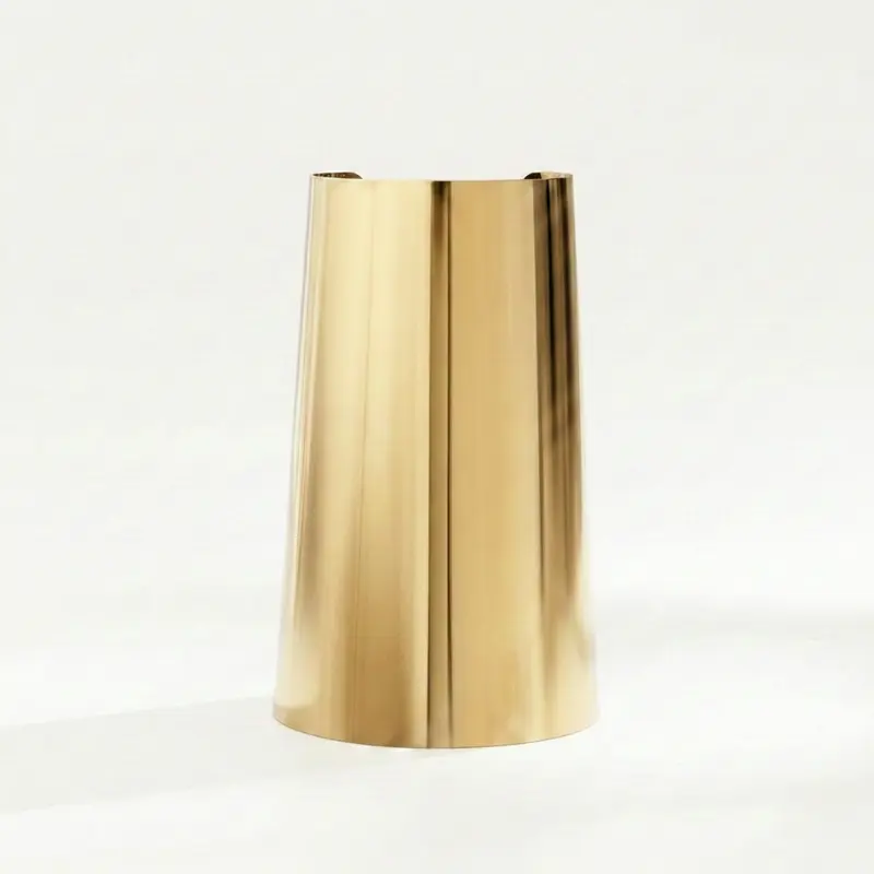 Damen Breiter Offener Armreif in Glänzender Metalloptik | Shop Nory
