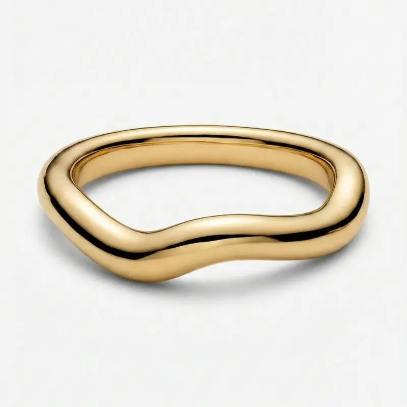 Damen Offener Armreif mit Geschwungenem Design in Goldoptik | Shop Nory
