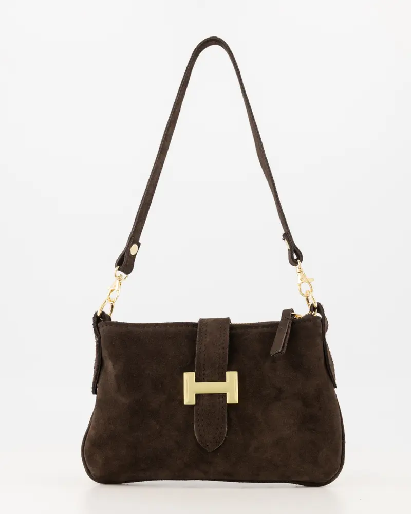 Dames tas Burnley donker bruin suede