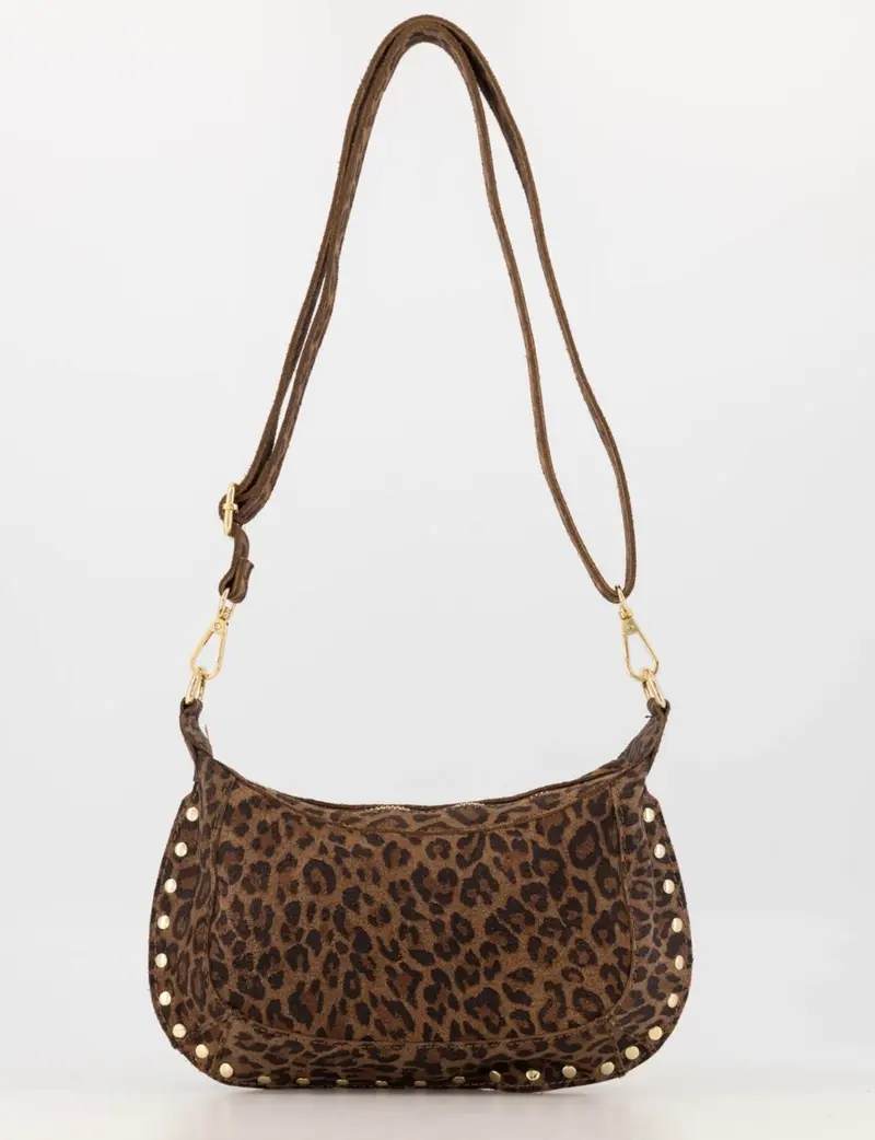 Dames tas Monica suede leopard