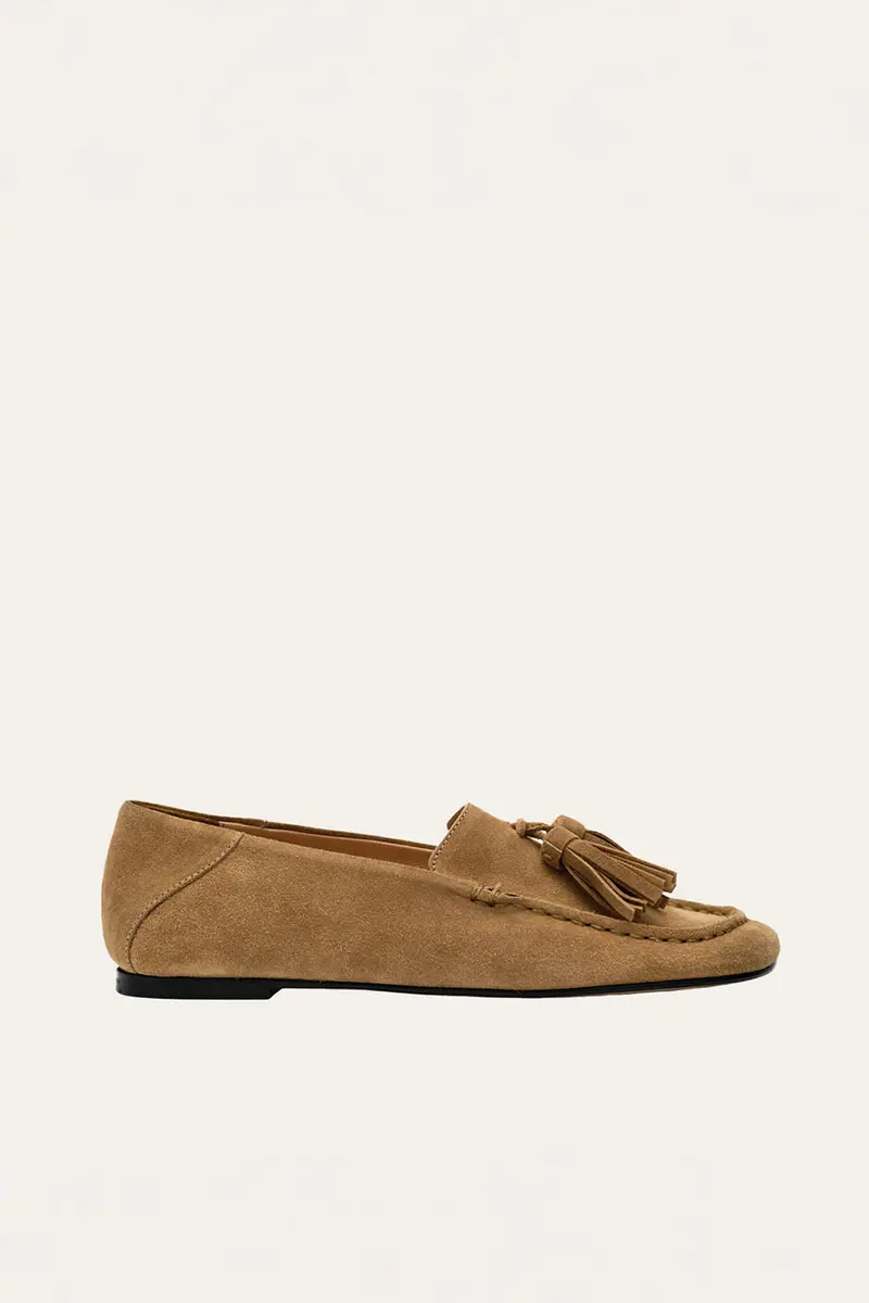 Dear Frances - Loafers - Drew Loafer W/Tassle - Caramel Suede
