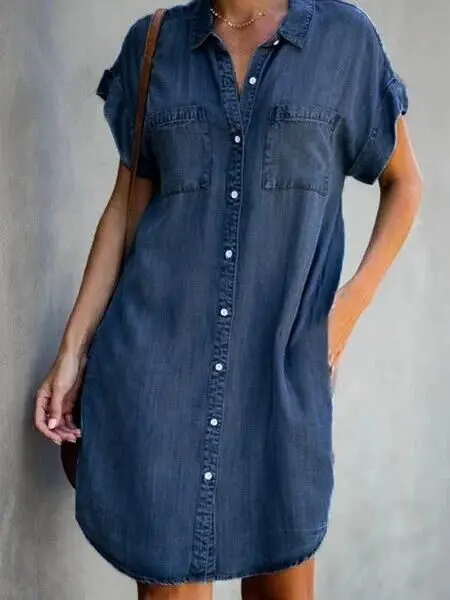 Denim Chic Midi Dress