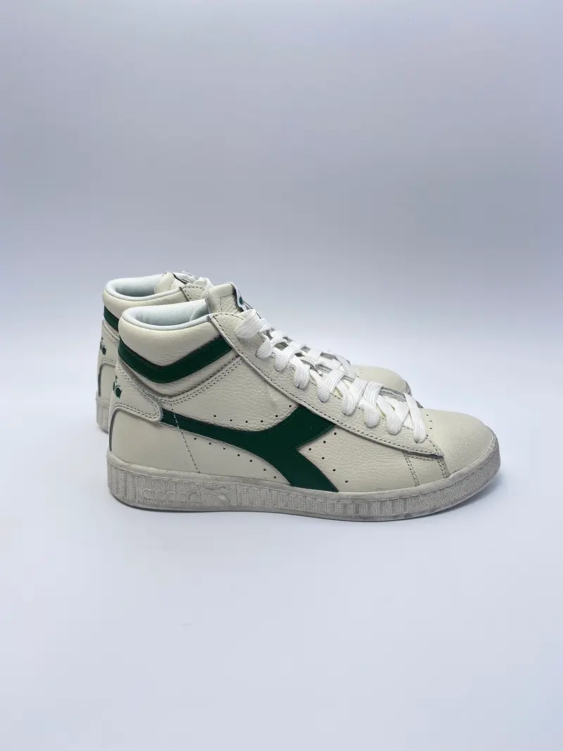 Diadora game high - sneaker high white green