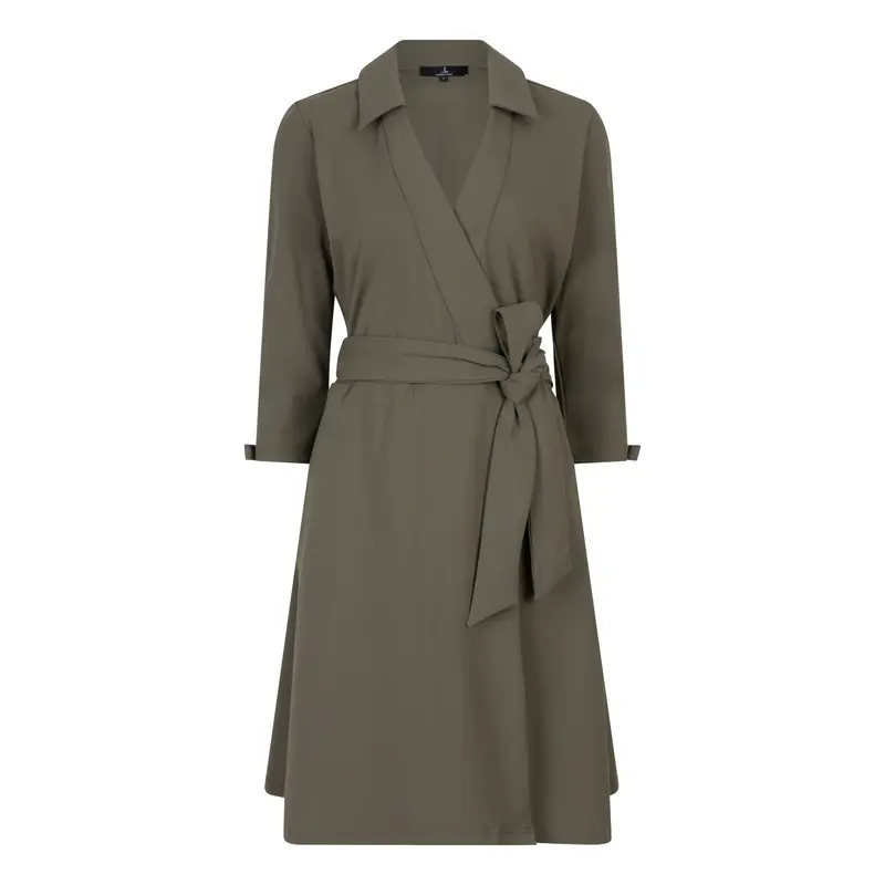 DIANA TRAVEL DRESS WITH BOWS - green