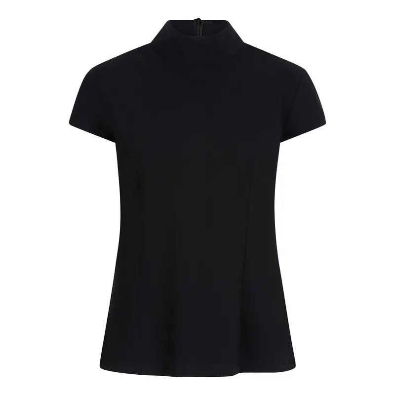 DONNA CAP SLEEVE TRAVEL TOP - black