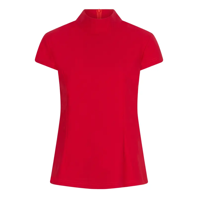 DONNA CAP SLEEVE TRAVEL TOP - red