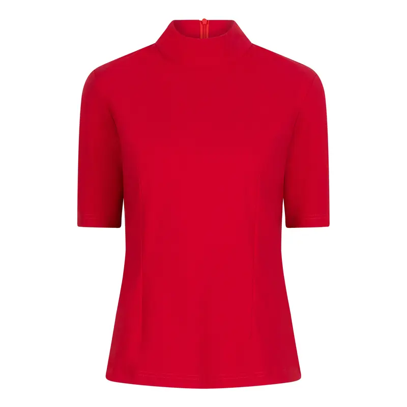 DONNA SHORT SLEEVE TRAVEL TOP - red