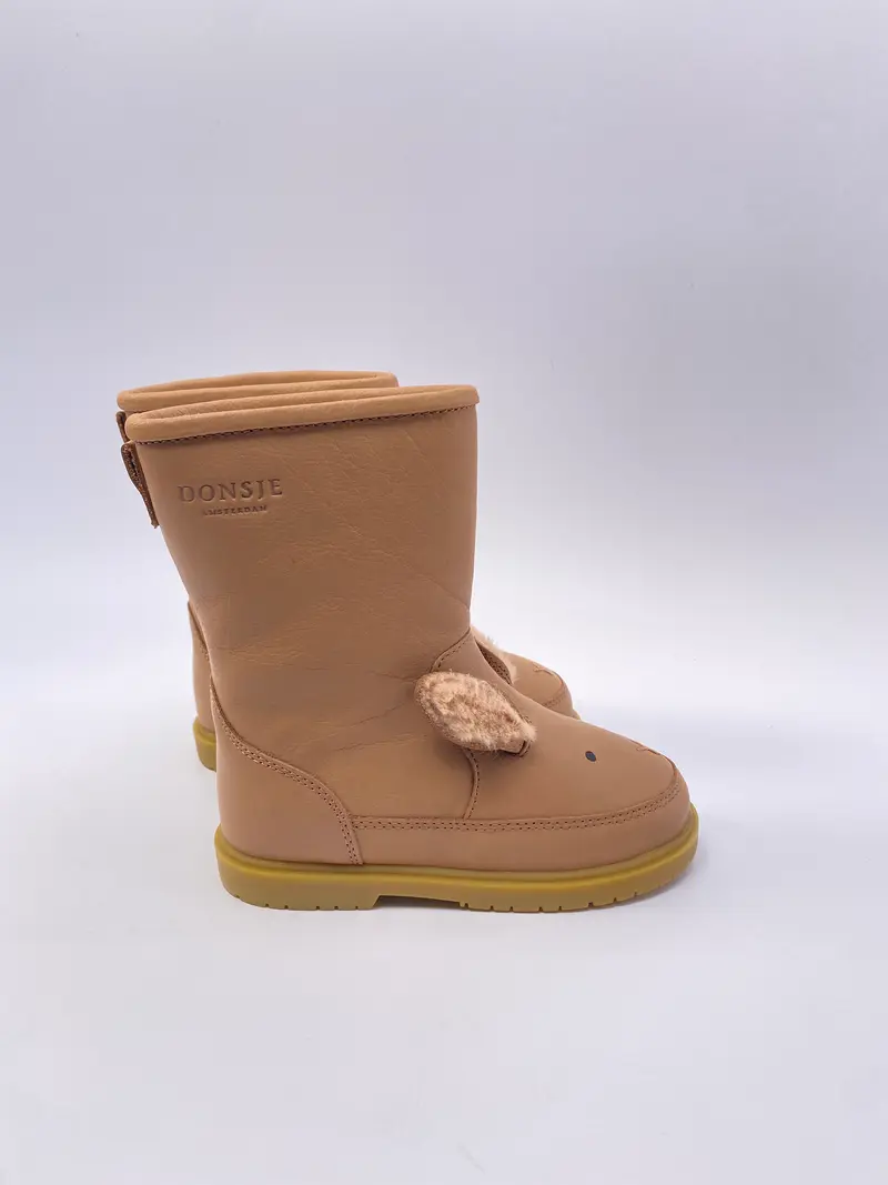 Donsje Amsterdam Wadudu exclusive lining fluffy bunny hazelnut leather