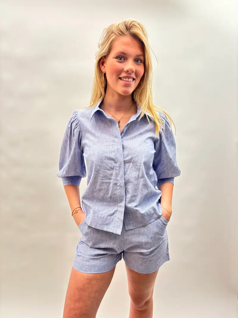 Dutchess beber top blue stripe